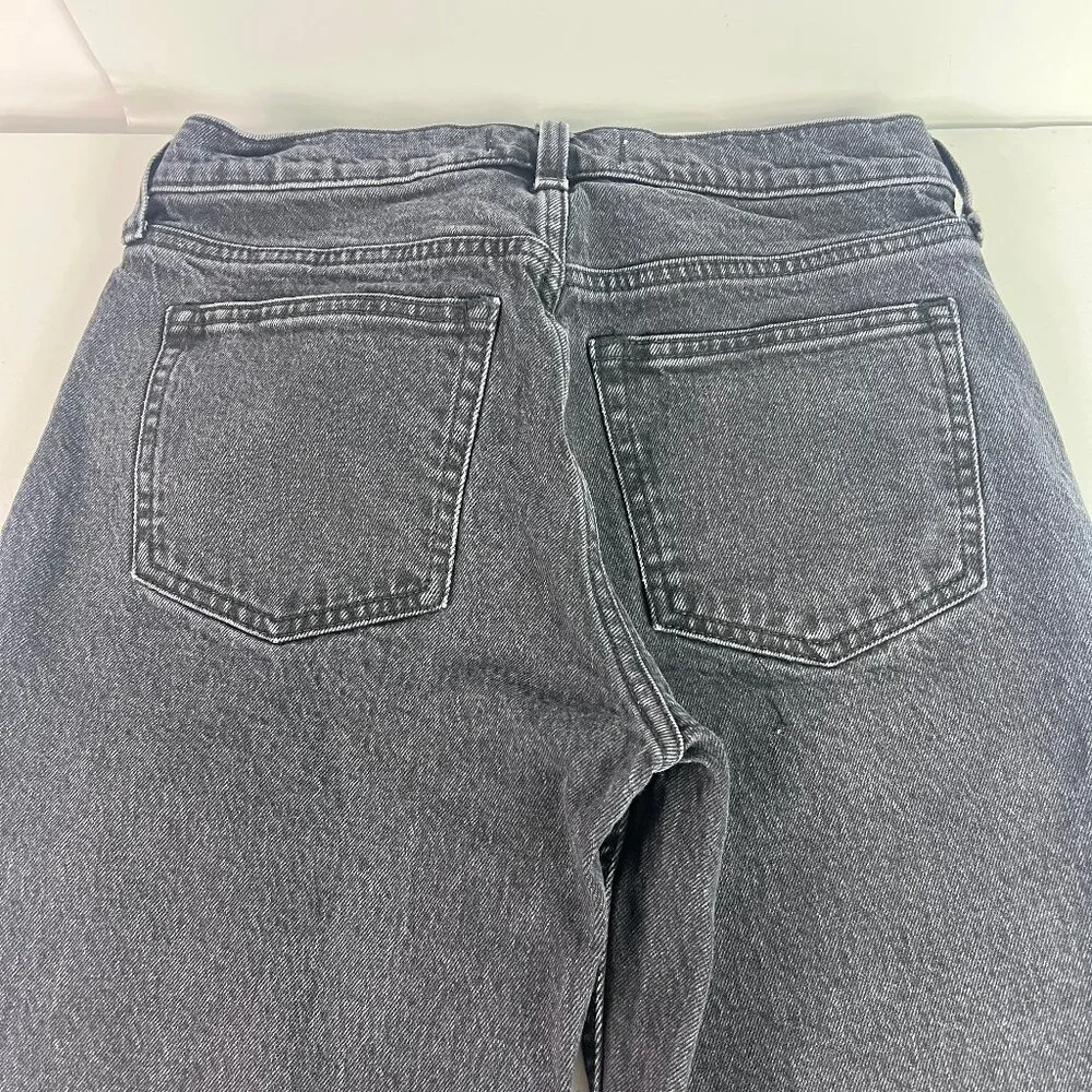 Abercrombie Fitch Jeans Women's 28x30* Low Rise Baggy Black Faded Denim Tag 25R - Picture 10 of 16